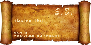 Stecher Deli névjegykártya